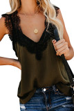 Green One More Night Lace Cami Tank