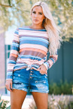 Multicolor Striped Long Sleeve Top