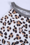 Leopard Spliced Flowy Ruched Tank