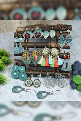 Alloy Ethnic Western Earrings MOQ 5pcs