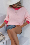 Plain Round Neck Knit Pullover Sweaters