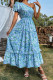 One Shoulder Ruffle Hem Tiered Printing Dress Unishe Wholesale