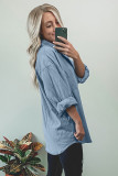 Light Blue Washed Oversized Denim Shirt