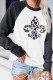 Leopard Mardi Gras Print Long Sleeves Top Women Unishe Wholesale