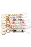 Letter Design With Beading Key Chain MOQ 3pcs