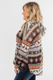 Plus Size Reindeer Print Hoodie