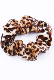 Leopard Print Velvet Scrunchie Hairbands MOQ 5pcs
