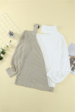 Apricot Turtleneck Cold Shoulder