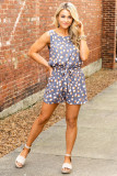 Graffiti Print Tank Top and Shorts Set