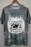 Cruisin' and boozin'O-neck Short Sleeve Top Women UNISHE Wholesale