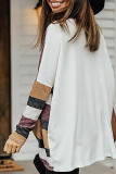 Round Neck Colorful Stripe Tunic Top