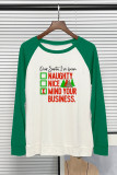 Dear Santa Mind Your Business Long Sleeve Top Women UNISHE Wholesale