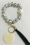 Football Basketball Wool Beading Design Key Ring Pendant MOQ 3pcs