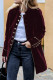 Plain Button Up Velvet Coat