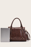 Solid Color Tassel Zip Up Tote Bag Unishe Wholesale MOQ 3PCS