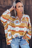 Yellow Tribal Aztec Print Hoodie