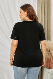 Daisy Graphic Ripped Plus Size Tee