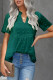 Green Swiss Dot Short Sleeve Flowy Top