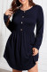 Button Down Elastic Waist Plus Size Mini Dress