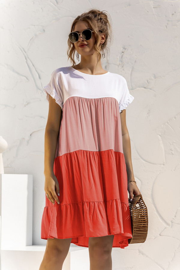 Color Block Boho Dress