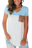 V Neck Top with Pocket