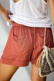 Orange Strive Pocketed Tencel Shorts