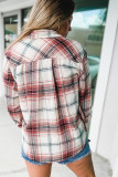 Brushed Plaid Pattern Plus Size Shirt