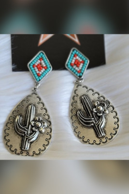 Cactus Flower Earrings MOQ 5PCS