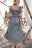 Square Collar Bow Knot Loose Midi Dress Unishe Wholesale