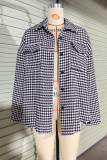 Tweed Houndstooth Single-breasted Shacket Coat with Pockets Unishe Wholesale
