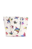 Gradient Color PinkApple and Sea Turtle Print Canvas Tote Bag MOQ 3pcs