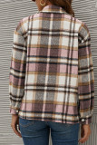 Plaid Button Down Pocketed Shacket Jacket Women UNISHE Wholesale