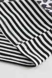 Leopard Splicing Stripes Top