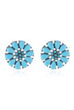 Turquoise Alloy and Stones Boho Earrings MOQ 5pcs