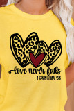 Love Never Fails Bible Verse Sign Art Print Graphic Tee UNISHE Wholesale