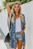 Blue Prowess Pom Pom Kimono