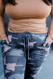 Plus Size Camo Knit Jogger Pants