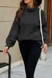 Turtleneck Cable Knitting Sweater