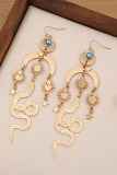 Alloy Sun Moon and Snake Earrings MOQ 5pcs