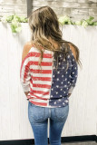 Stars and Stripes Cold Shoulder Top