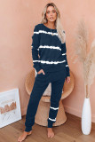 Stripes Long Sleeves and Joggers Lounge Set