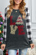 Plaid Christmas Print Long Sleeve Top