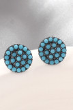 Turquoise Alloy and Stones Boho Earrings MOQ 5pcs
