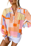 Multicolor Mixed Print Blouse