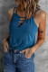 Blue Ladder Hollow-out Tank Top