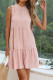 Pink Tiered Sleeveless Floral Dress