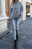 Plain Fleece Drawstring Hoodies