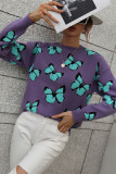 Butterfly Knit Pullover Sweaters