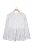 Animal Print Ruffle Babydoll Blouse