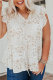 Ruffled Floral Print Plus Size Top